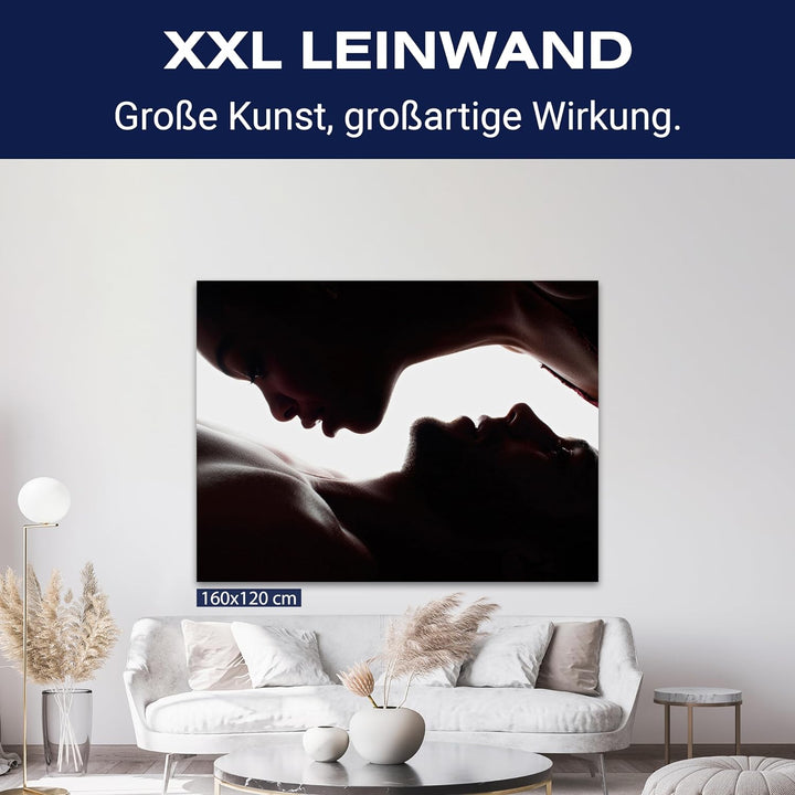 wandmotiv24 Model Motive als Leinwandbild, 80x60cm, Querformat, Mann & Frau, Yin & Yang, Photo, Mode