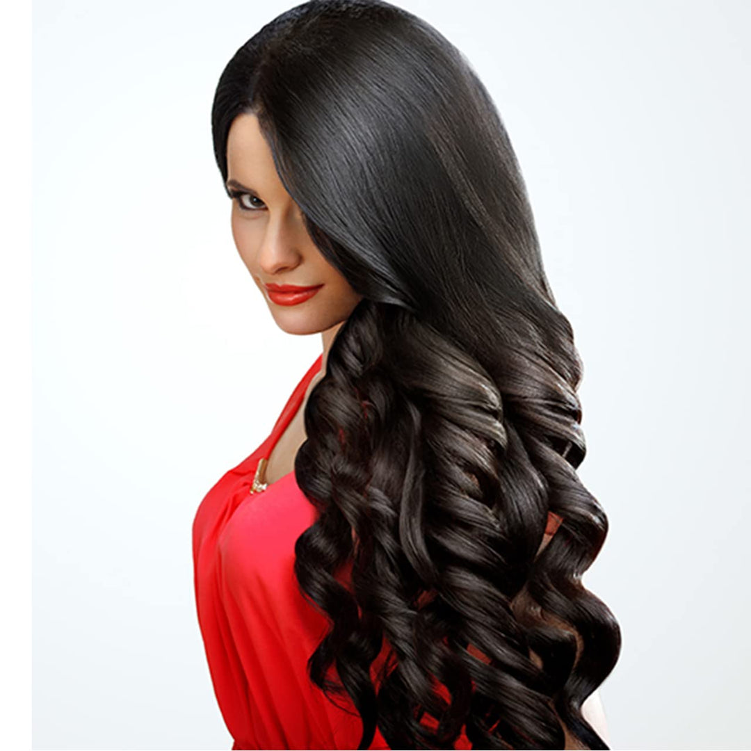hair2heart Premium Extensions Echthaar Bondings Gewellt - 100 Strähnen 0.8g 40cm 4/0 mittelbraun 