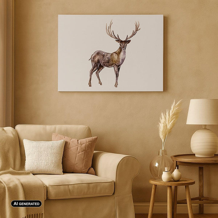 ARTTOR Bilder auf Leinwand 100x70cm Leinwandbild Liebes Tier Wild Wald Gross Wanddeko Bild Schlafzim