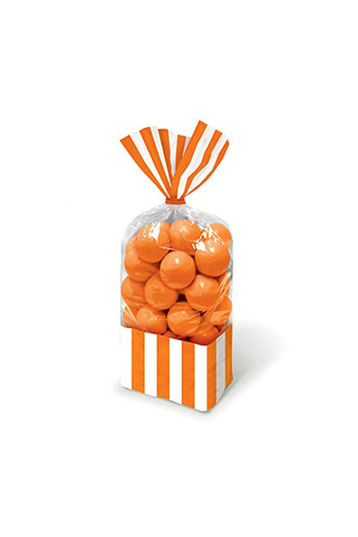 Amscan Gestreifte Süssigkeitentütchen, Orange Orangenschale, Orangenschale