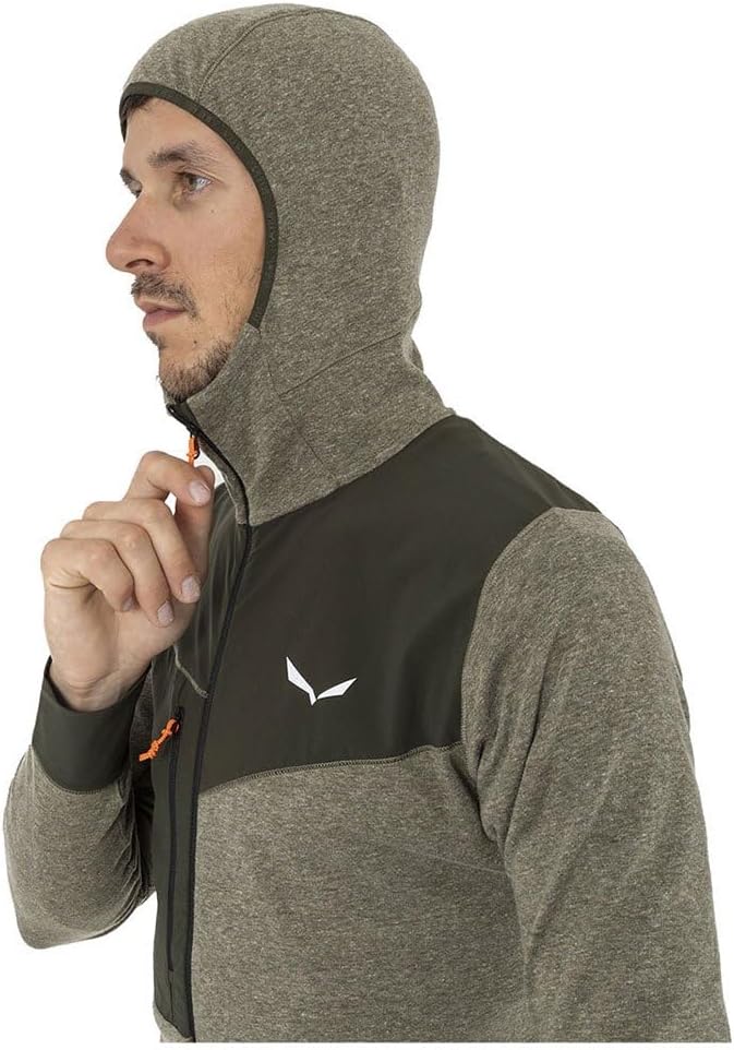 Salewa Herren Puez Hybrid Pl M Fz Fleecejacken 3XL DARK OLIVE MELANGE/0910, 3XL DARK OLIVE MELANGE/0