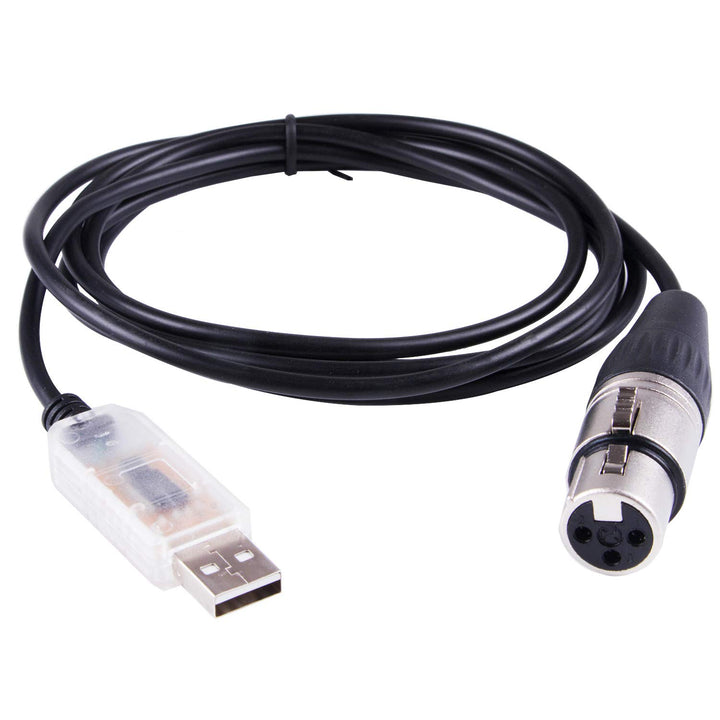 USB zu DMX512 3-Pin XLR Schnittstellenadapter Computer PC Bühnenbeleuchtung Controller Dimmer USB zu