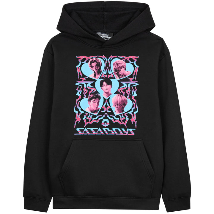 KPop Demon Hunters Offiziell Hoodie Mädchen Teenager, Taschen Fleece Pullover, Anime Huntrix Saja Bo