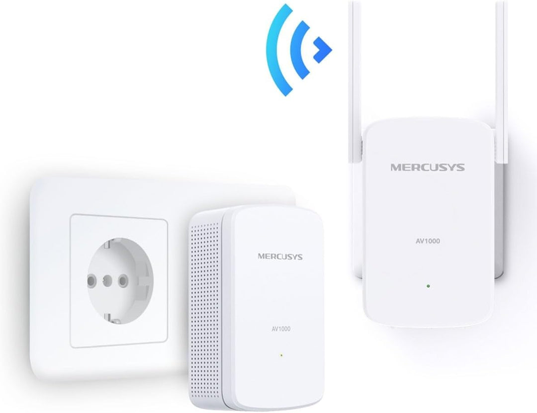 MERCUSYS MP510 Kit, AV1000 Mbps, 300 Mbps auf WiFi, 1 Gigabit-Anschluss, Plug and Play, HomePlug AV2