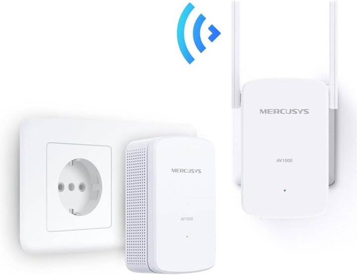 MERCUSYS MP510 Kit, AV1000 Mbps, 300 Mbps auf WiFi, 1 Gigabit-Anschluss, Plug and Play, HomePlug AV2