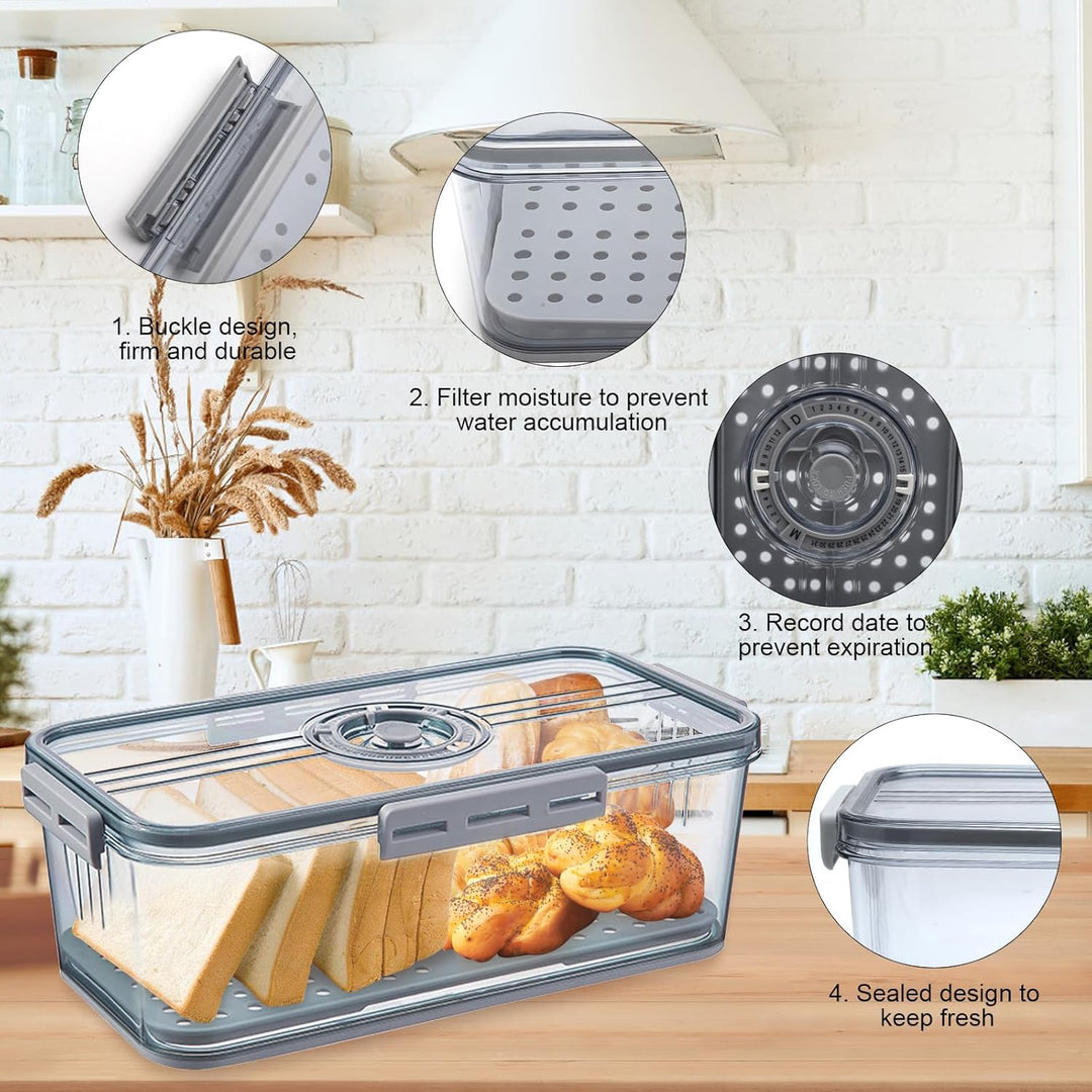 Brotkasten, Timing Brotkasten Brotbox Plastic Storage Bins With Lids Storage Basket Bread Boxes Kitc