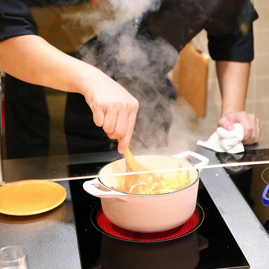 La Cuisine Schmortopf aus emailliertem Gusseisen, 26 cm 3.5 Litre Durchmesser, innen cremeweiss emai