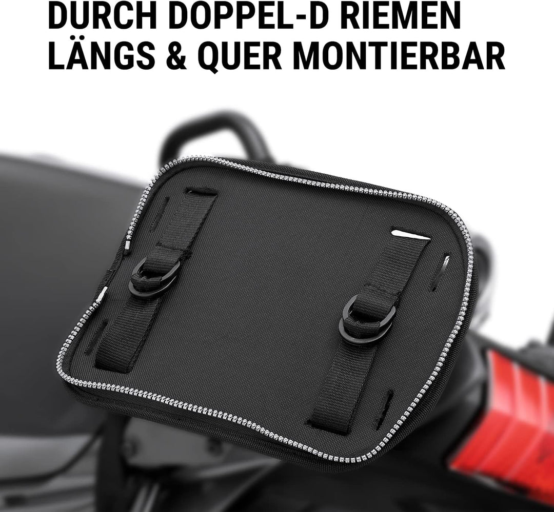 QBag Hecktasche 02 - Abnehmbar - 3,5-6L Stauraum - Für Motorrad & Roller Hecktasche 02 abnehmbar 3,5