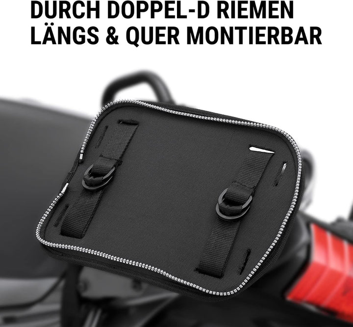 QBag Hecktasche 02 - Abnehmbar - 3,5-6L Stauraum - Für Motorrad & Roller Hecktasche 02 abnehmbar 3,5