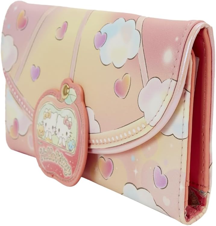 Loungefly Sanrio Hello Kitty Carnival Flap Wristlet Wallet, Mehrfarbig/Meereswellen (Ocean Tides)