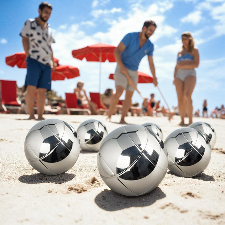 Boule Set Metall Kugeln 6 oder 8 oder 12 Stück Boccia Petanque Outdoor Spiel Garten Strand, Personal