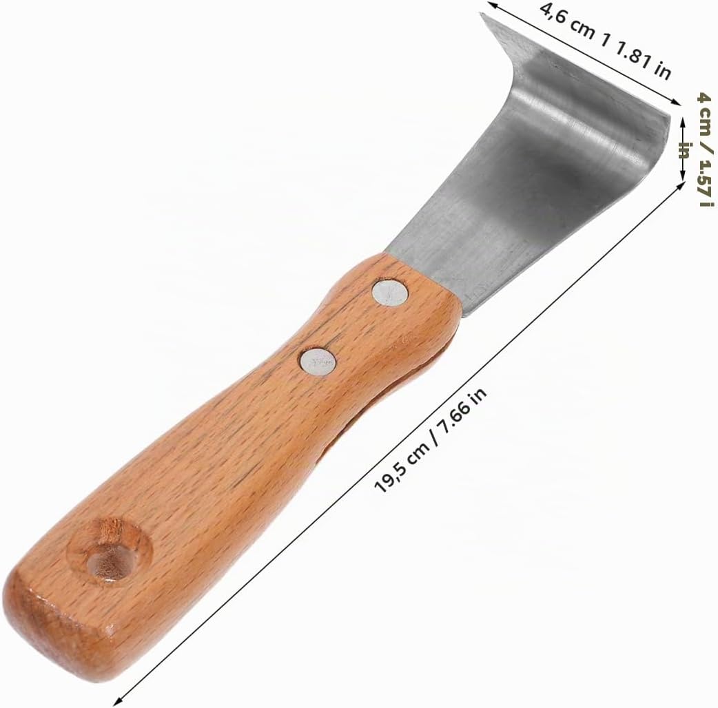 Toyvian Rindenschäler mit Holzgriff Manuelles Entrindungswerkzeug für Gartenbäume Rostfrei Langlebig