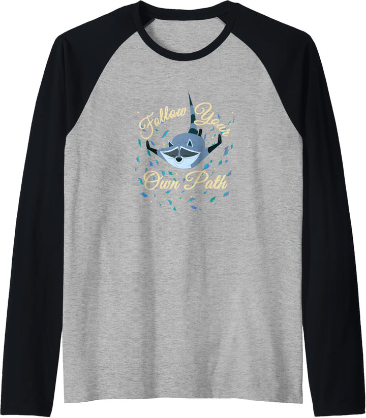 Disney Pocahontas Meeko Follow Your Own Path Text Raglan