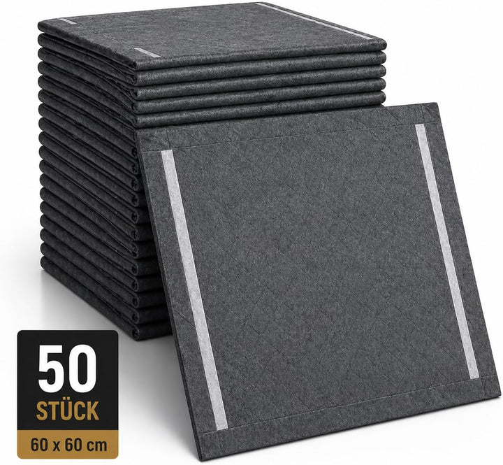 Girox Welpenunterlagen 60x60 cm 50 Stück mit Aktivkohle, Puppy Pads für Hunde, saugstarke Hundetrain