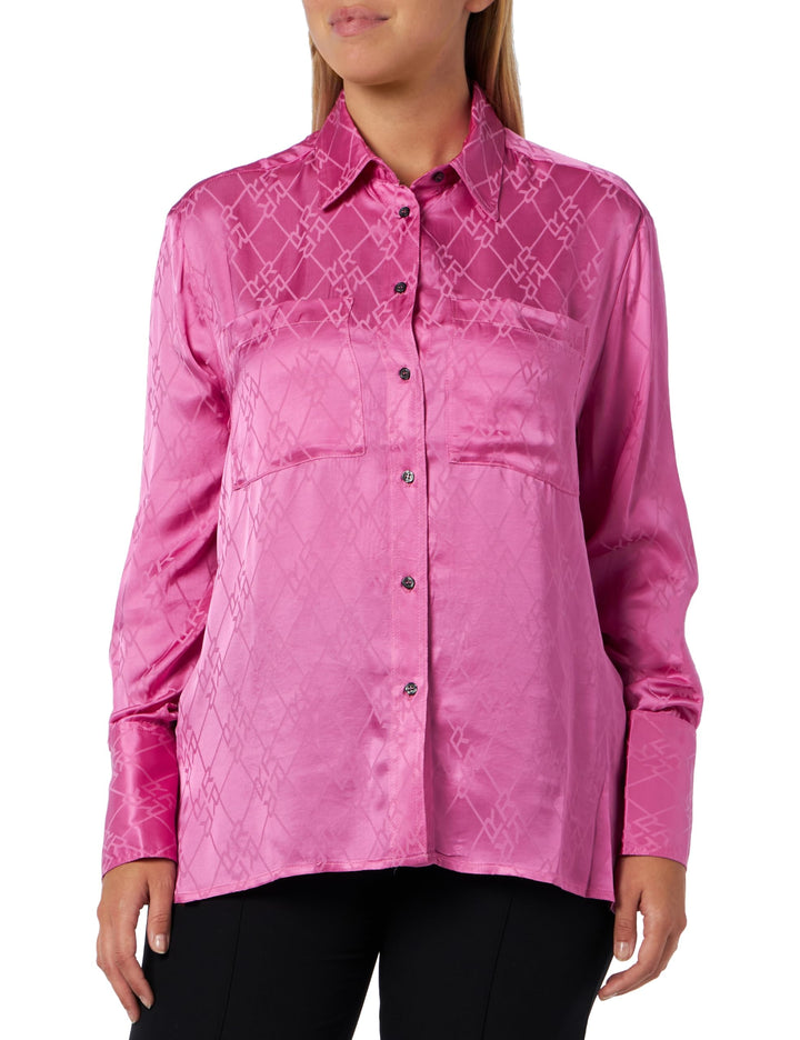 Replay Damen Bluse Langarm mit Kragen XS Fuxia 069, XS Fuxia 069