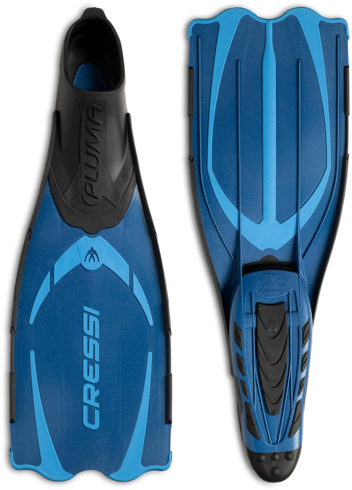 Cressi Pluma / Pluma Bag - Premium Flossen Set Blau/Hellblau 41/42 Single, Blau/Hellblau 41/42 Singl