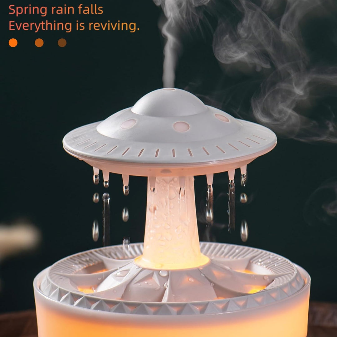Regenwolken Luftbefeuchter und Diffusor,Luftbefeuchter mit Fernbedienung,7 Farben LED Aromatherapie
