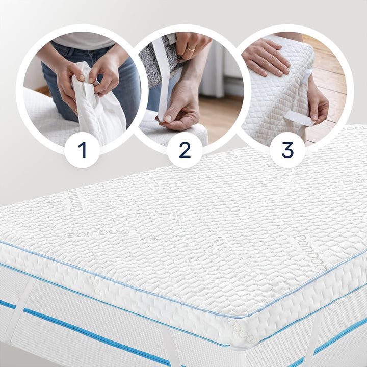 Dailydream Topper 140x200cm aus Memory Foam, 5 cm hoch | Edition Lavendel, H1/2, Matratzentopper mit