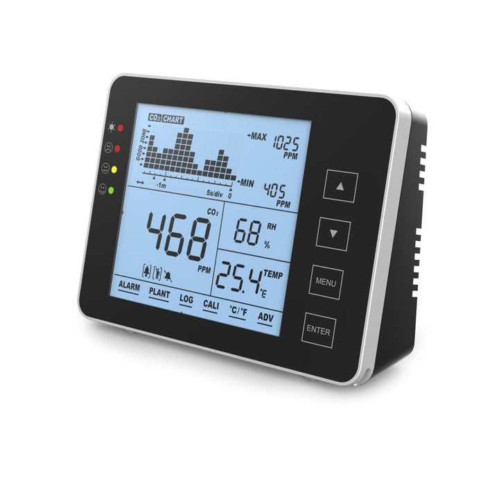 Seben 1200P B CO2 Messgerät und Monitor mit Ampel, akustischer Alarm, Datenlogger für die Messung vo