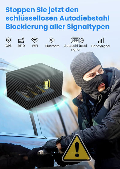 Autoschlüssel Faraday Box & Bags (2 STK), Keyless Go Schutz von Handy, Signalblocker für Kreditkarte