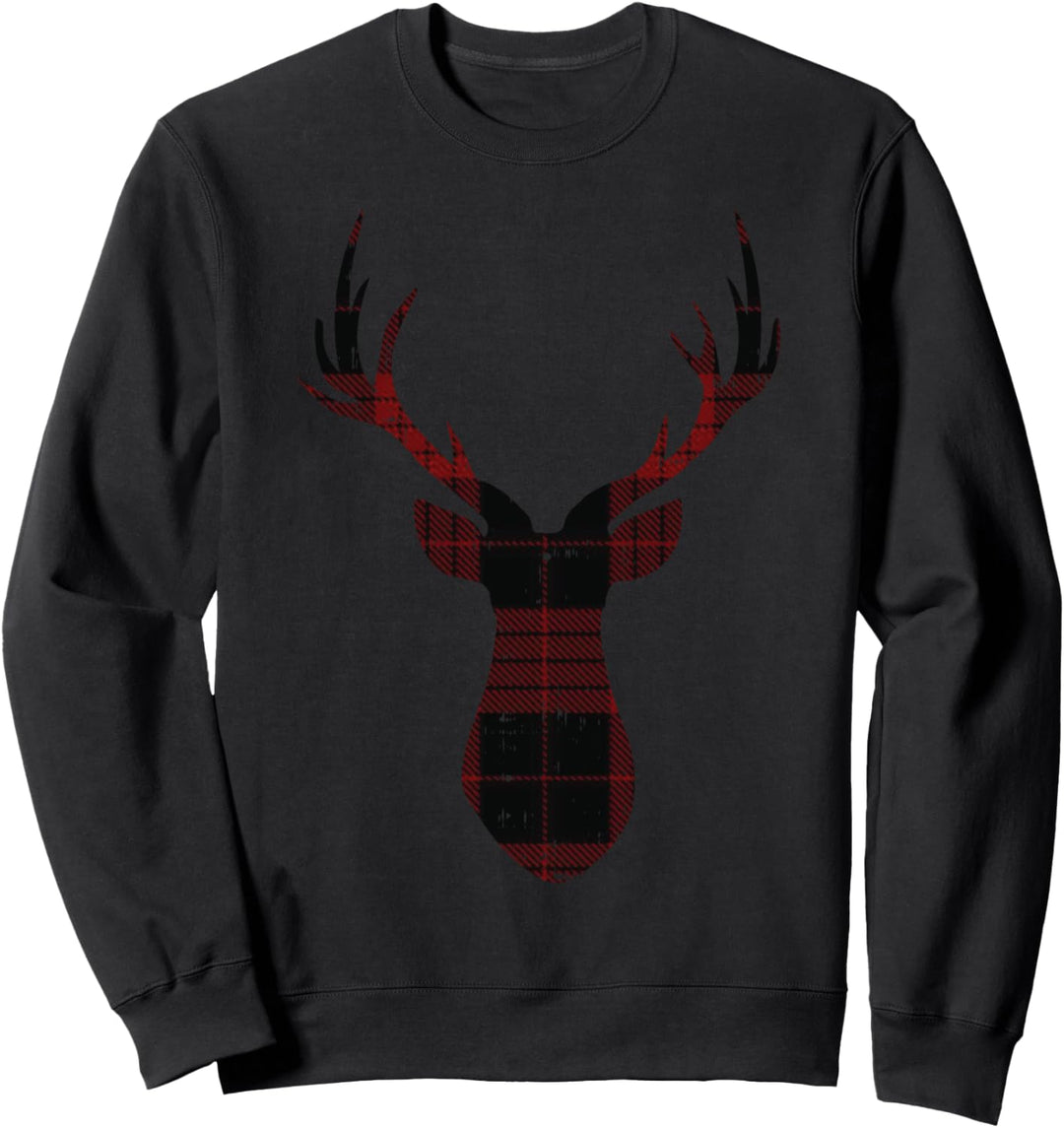 Rustic Christmas Reindeer Fun Folksy Country Style Xmas Gift Sweatshirt