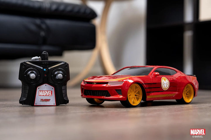 Jada Toys 253226000 Marvel RC, Iron Man 2016 Chevy, Chevrolet Camaro SS, Ferngesteuertes Auto, Turbo
