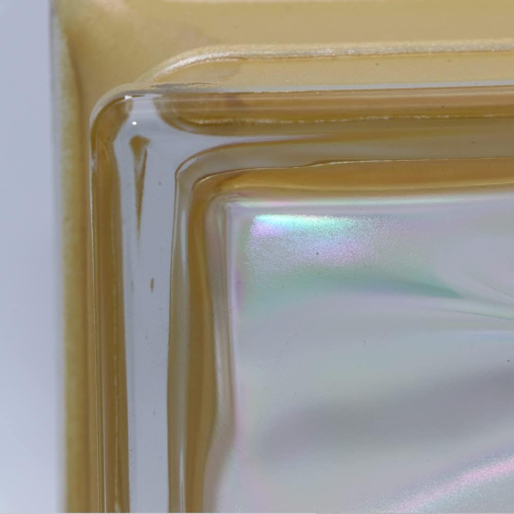 Fuchs Design 6 Stück Glassteine BM Glassteine AQUA Perlmutt Gold Glasstein glänzend 19x19x8 cm glänz
