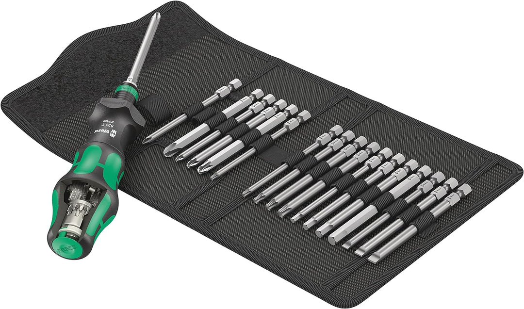 Wera '05057482001 Kraftform Kompakt Turbo 1 Getriebe-Schraubendreher-Satz, 19-teilig