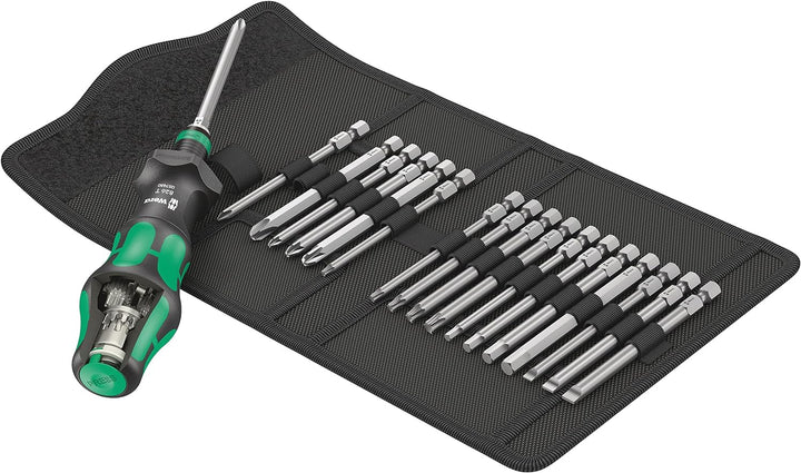 Wera '05057482001 Kraftform Kompakt Turbo 1 Getriebe-Schraubendreher-Satz, 19-teilig