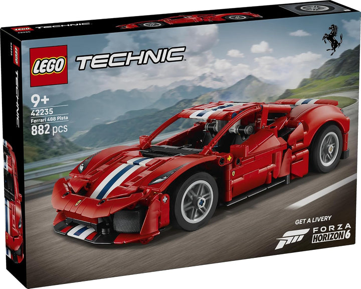 LEGO Technic Ferrari 488 Pista Auto - Bauspielzeug für Kinder ab 9 Jahren - Ferrari-Merch - Rennauto