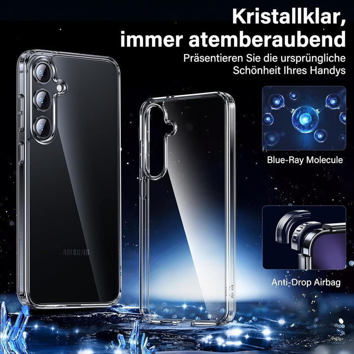 UniqueMe für Samsung Galaxy S24 Hülle, 5-in-1-Set Handyhülle für Samsung S24 Case Rundumschutz Schut