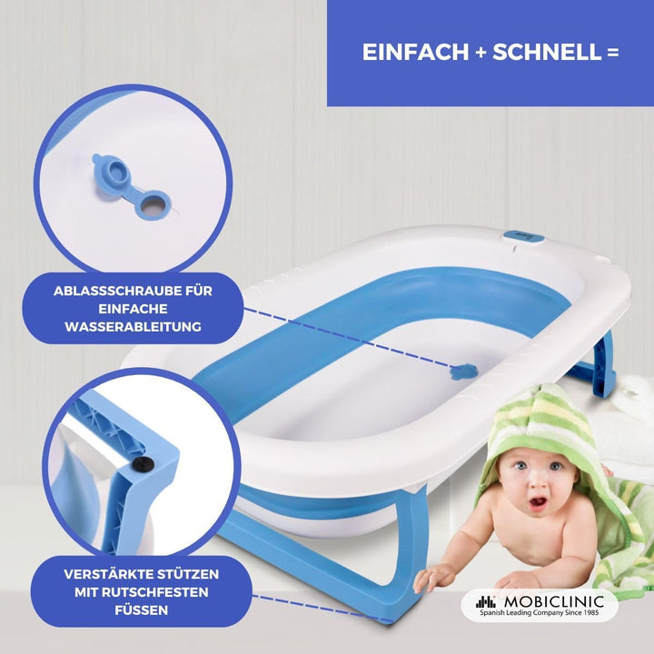 Mobiclinic® kids, Badewanne baby, Faltbare bubba, Rutschfeste innenausstattung, Leicht zu transporti