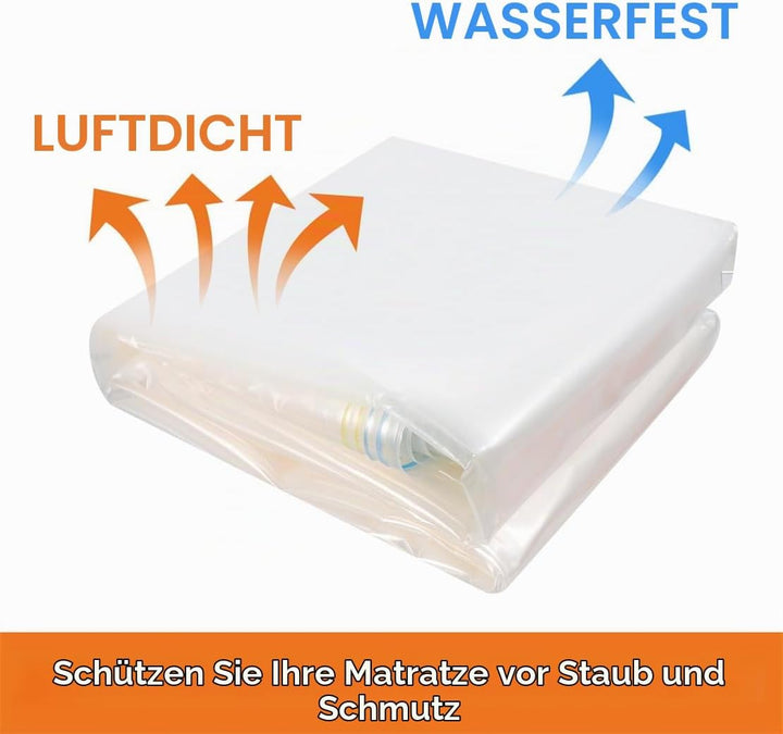 Vakuumbeutel für Matratzen 200x250cm Matratze Vakuumieren Aufbewahrungsbeutel mit Spanngurten für Um