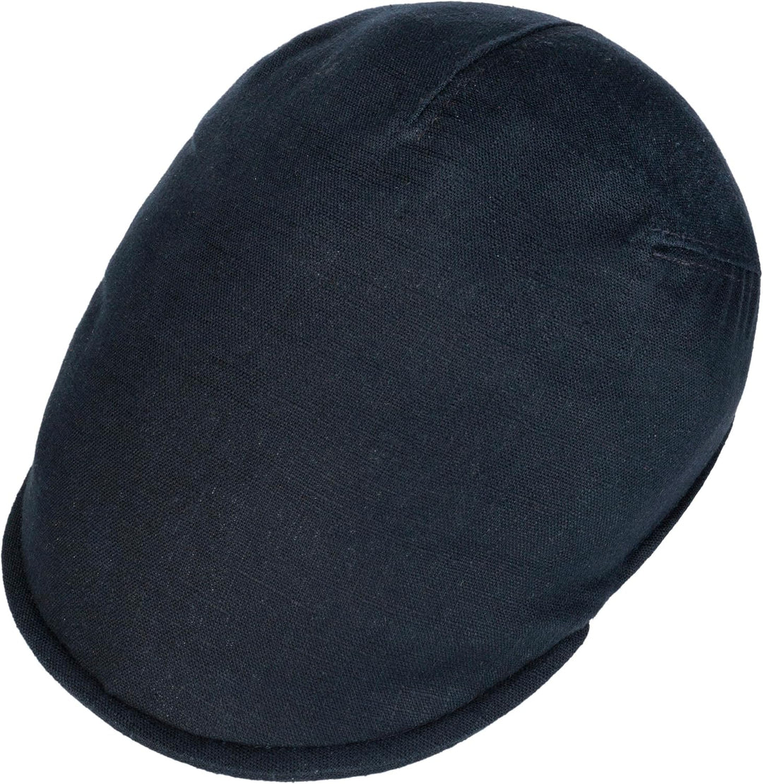 LIERYS Elegantes Design: Die melierte dunkelblaue Flatcap besticht durch ihre frische Ausstrahlung u