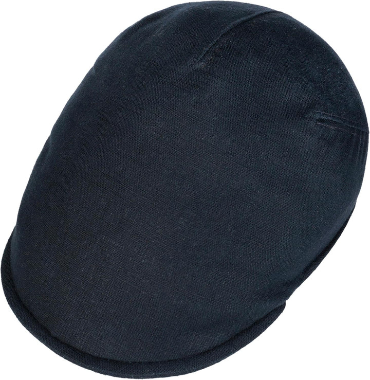 LIERYS Elegantes Design: Die melierte dunkelblaue Flatcap besticht durch ihre frische Ausstrahlung u