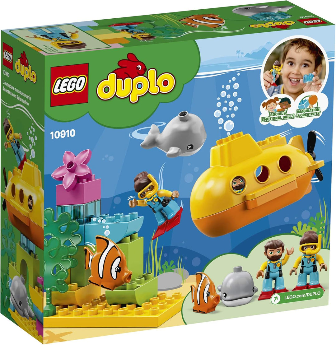LEGO DUPLO Town Submarine Adventure 10910 Building Kit, New 2019 (24 Pieces)