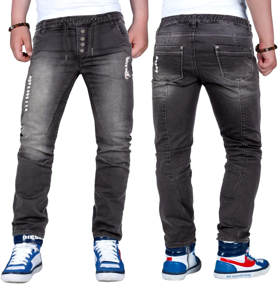Reichstadt Jungen Kinder Hosen Jeans Jogging Biker Used 6-16 Jahre 158 Schwarz - Rs105, 158 Schwarz