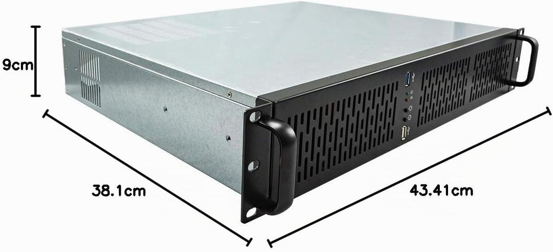 'UNYKAch 2128 19 2U Rack Gehäuse schwarz, Silber Computer-Gehäuse-Gehäuse (Ablage, Server, SGCC, Mic