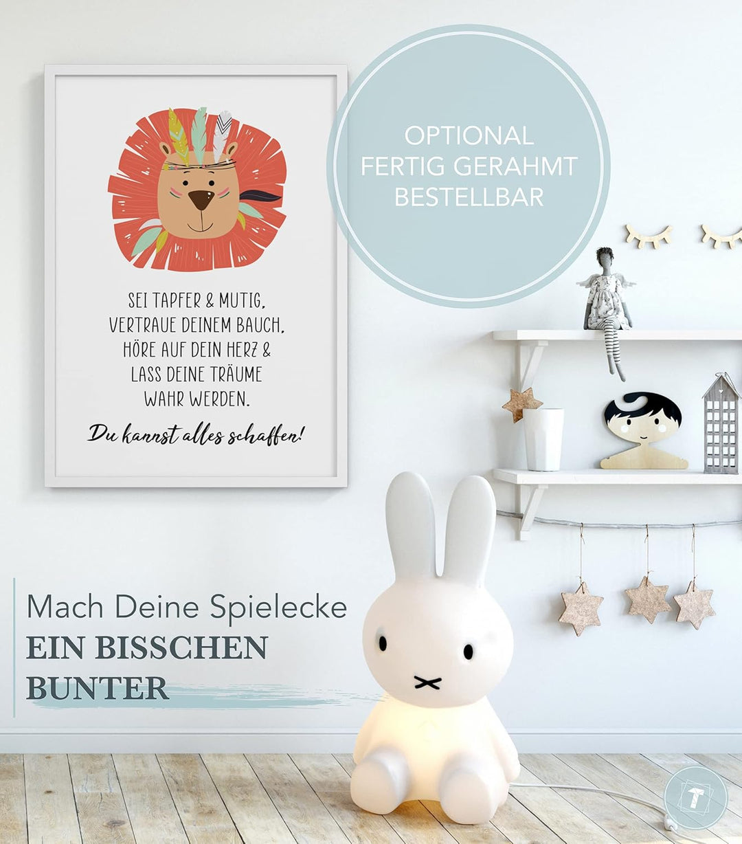 Papierschmiede® Kinderposter in A2 (42cm x 59,4cm), Wanddeko für Kinderzimmer oder Spielecke, Gesche
