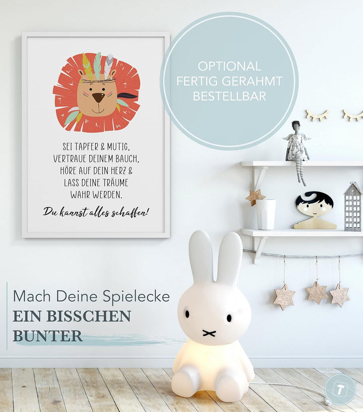 Papierschmiede® Kinderposter in A2 (42cm x 59,4cm), Wanddeko für Kinderzimmer oder Spielecke, Gesche