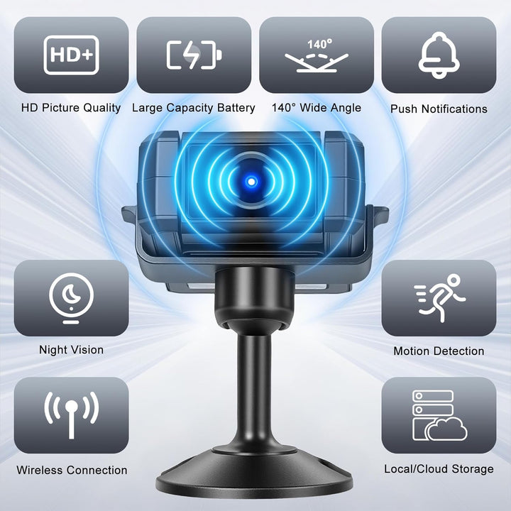 Mini Kamera, 1080P HD WLAN Überwachungskamera Innen 180° drehbarem Objektiv, für Live Übertragung Ha