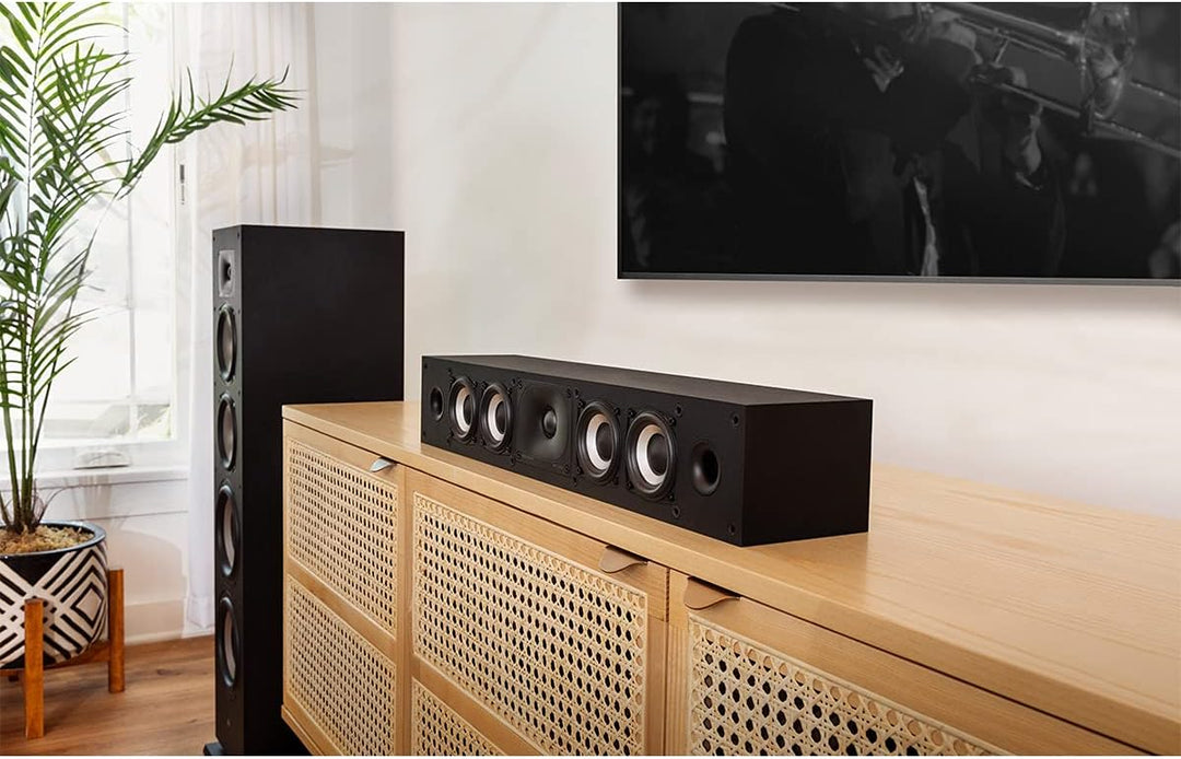 Polk Audio Monitor XT35 schlanker Center Lautsprecher, Hi-Res Zertifiziert, kompatibel mit Dolby Atm