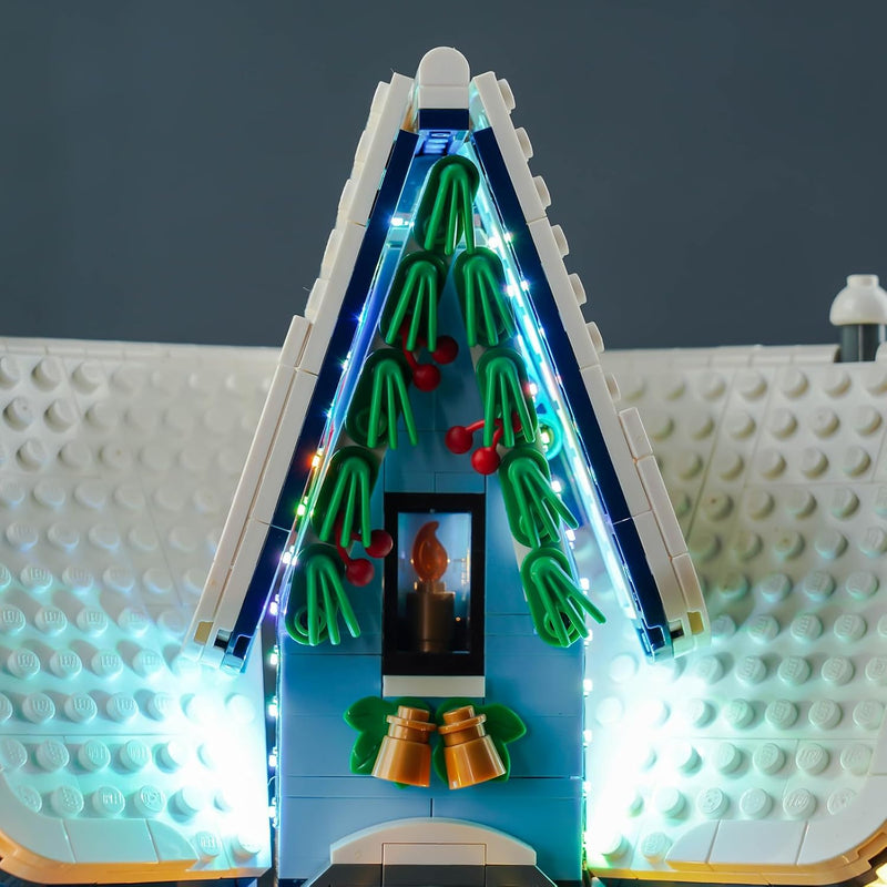 BrickBling Led Licht Set Kompatibel mit Lego 10293 Santa’s Visit (Kein Modell), Dekorationsbeleuchtu