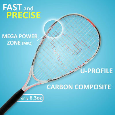Speedminton® S900 Set – Original Speed Badminton/Crossminton Profi Set mit Carbon Schlägern inkl. 5