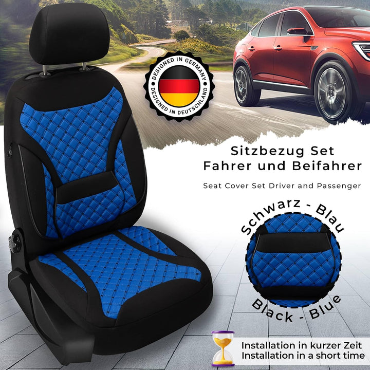 BREMER SITZBEZÜGE Mass Sitzbezüge Schonbezüge für Subaru Outback 4 ZM6 ZM6 - Schwarz / Blau Outback