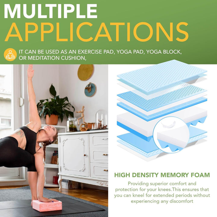 BLOSTM Extra dicke Garten-Knieunterlage – grosse, faltbare Garten-Knieunterlage mit Griffen – wasser