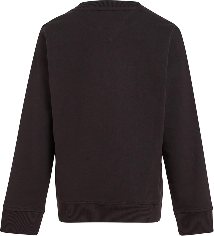 Tommy Hilfiger Kinder Unisex Sweatshirt Essential Sweatshirt ohne Kapuze 4 Jahre Schwarz, 4 Jahre Sc