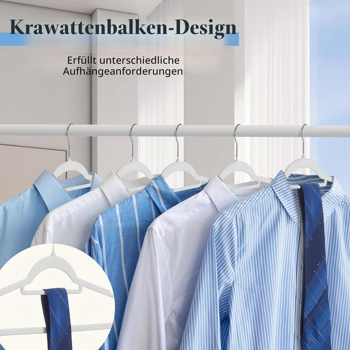 HOUSE DAY Kleiderbügel Samt 180 stück,Kleiderbügel Platzsparend Rutschfester mit Krawattenhalter,361