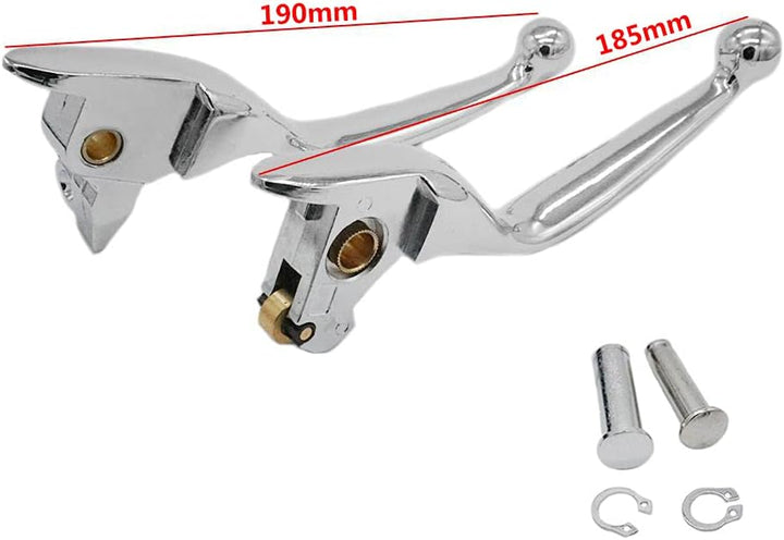 SYUU Chrome Hebel Bremsgriff Aluminium Bremshebel Kupplungshebel für Harley Davidson Touring Electra