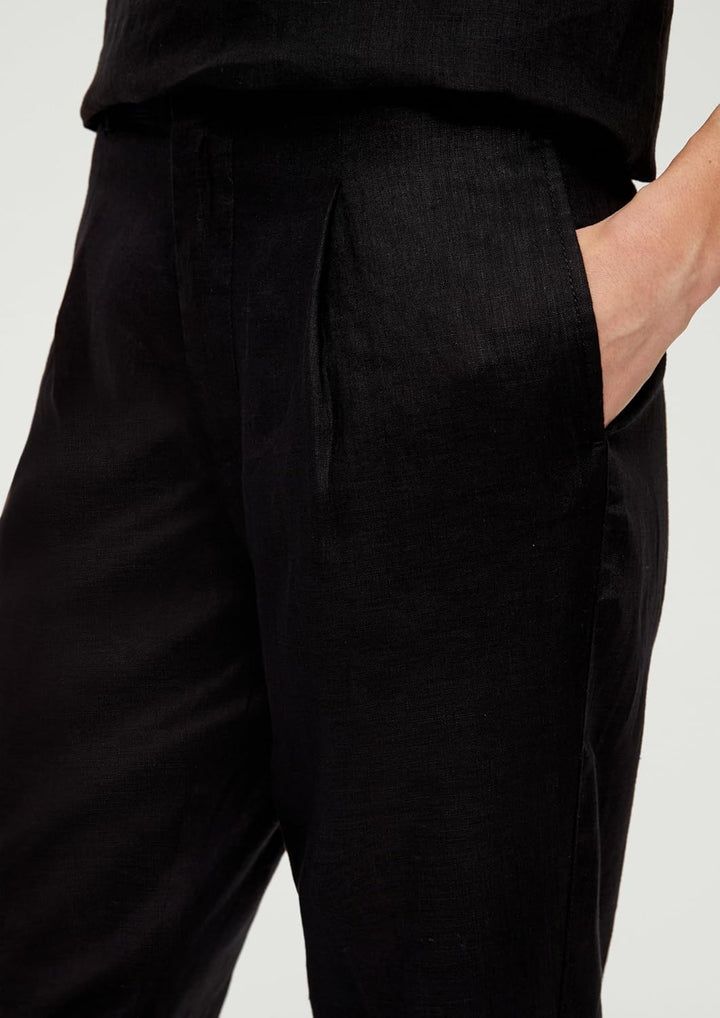 s.Oliver Damen Hose, 7/8, 34 Schwarz 9999